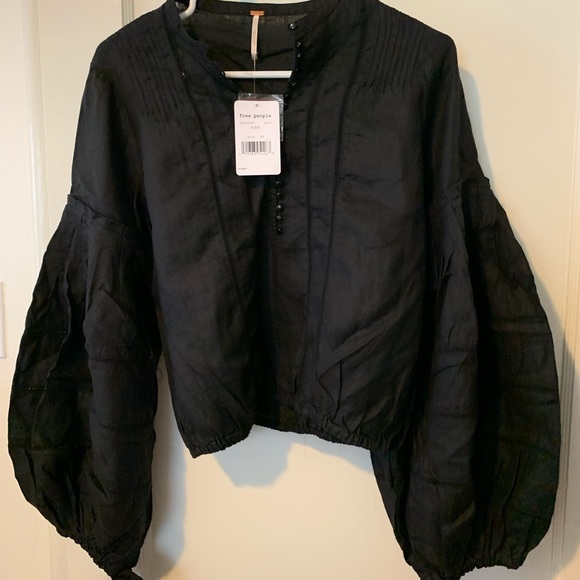 Free People High Swells Linen Top NWT XS - Picture 3 of 7